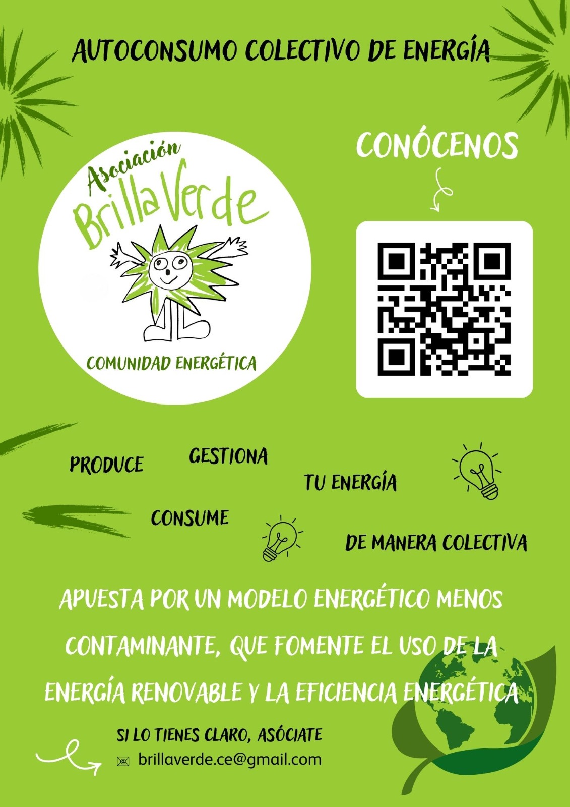 Panfleto informativo de la Comunidad Energérica BrillaVerde
