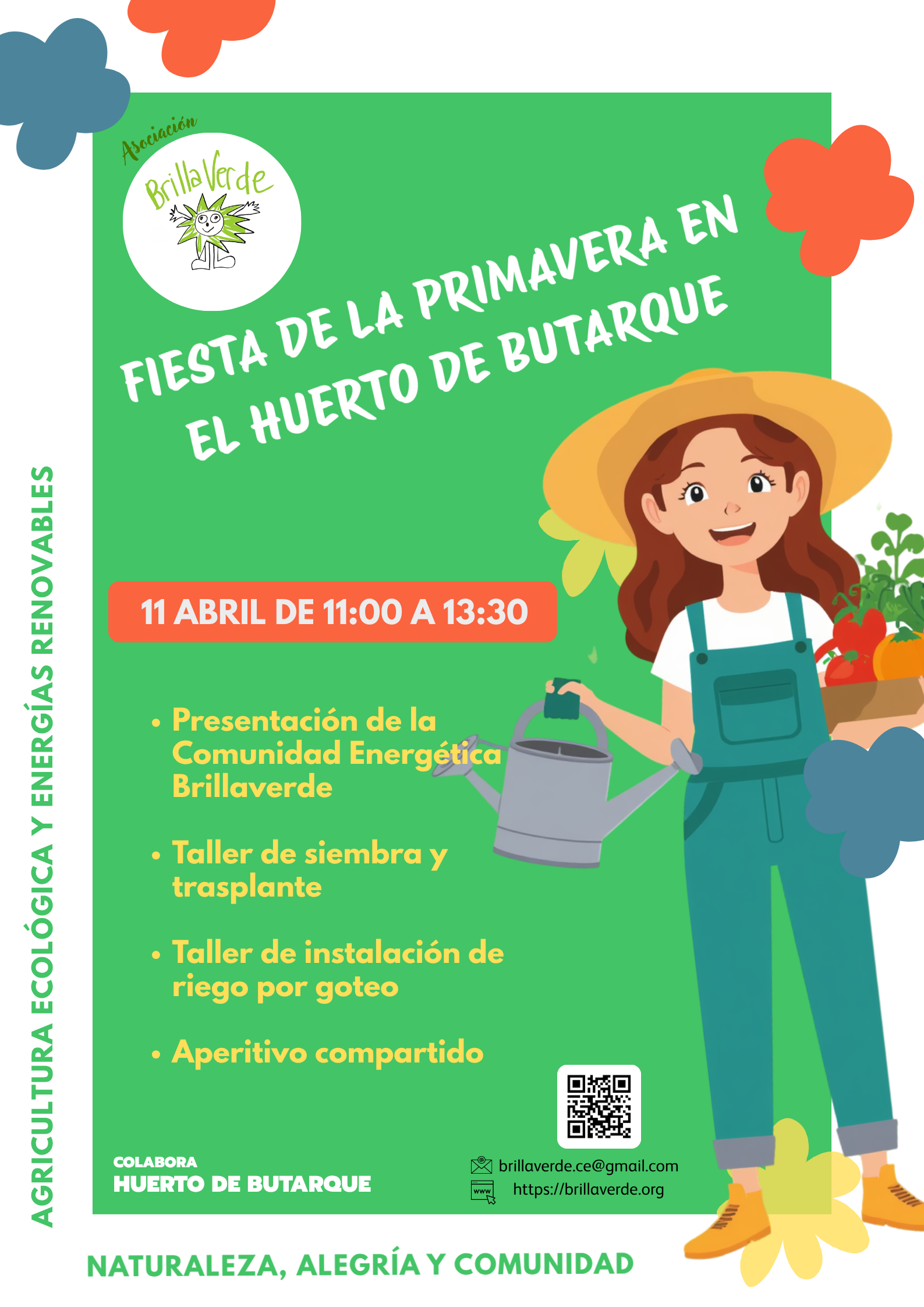 Cartel fiesta primavera huerto Butarque