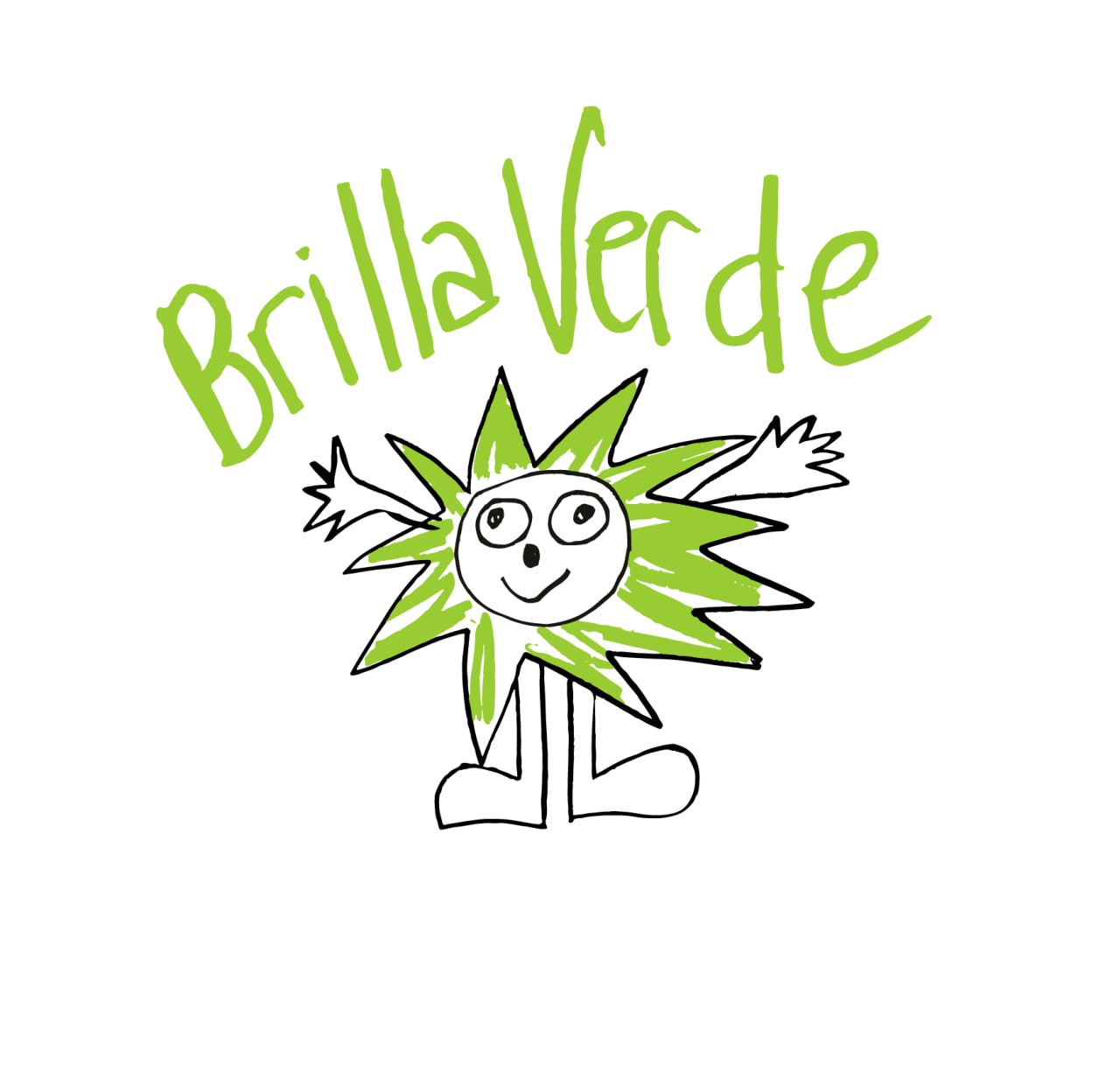 Logotipo Brillaverte blanco